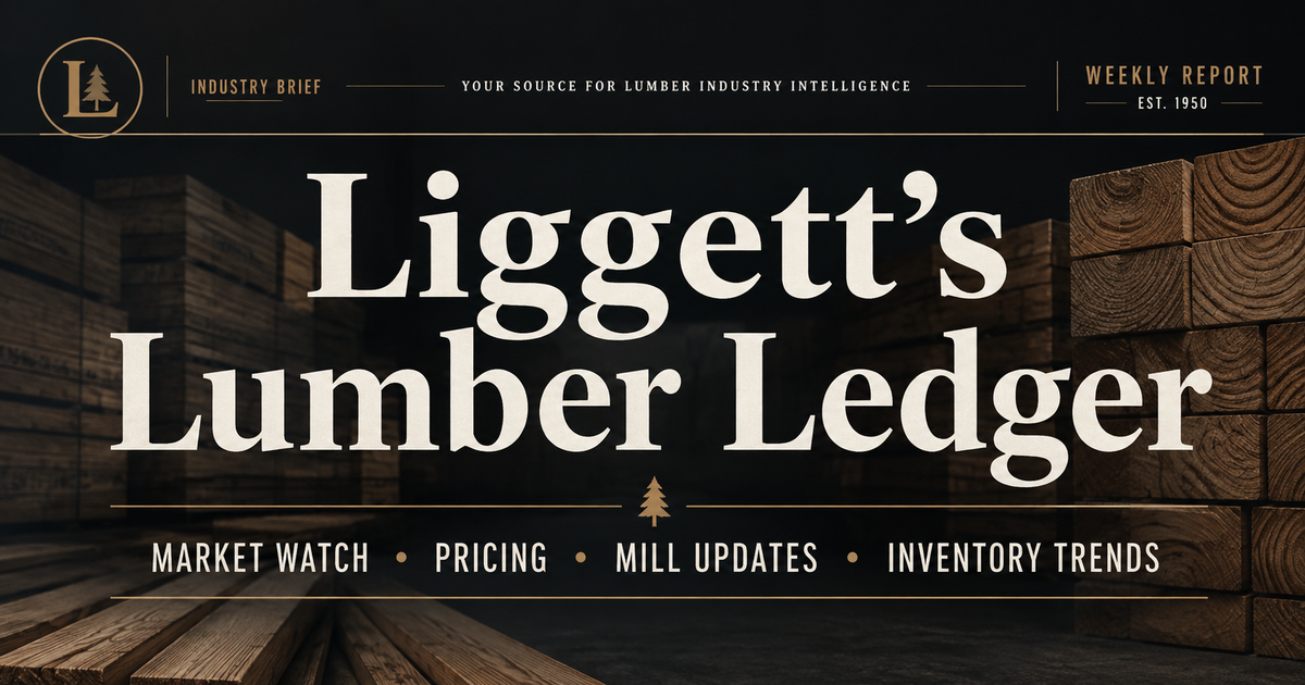 Liggett's Lumber Ledger Week 9/18/26